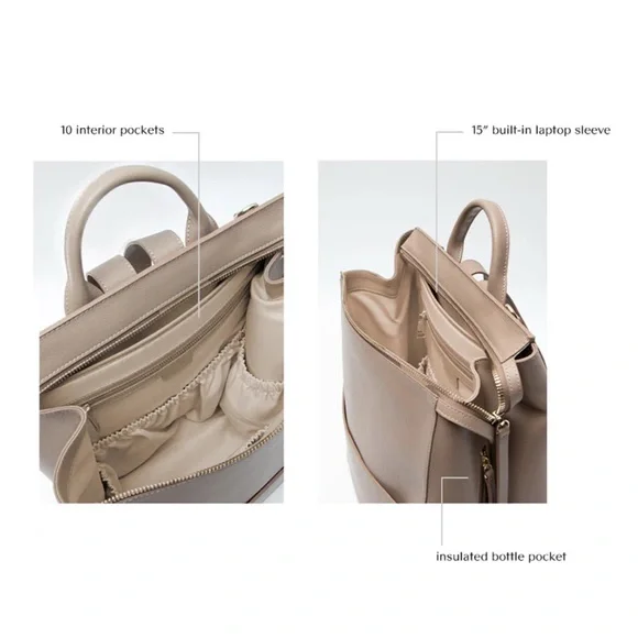 Harper Full Backpack (Leather) in Desert - Picture 6 of 15